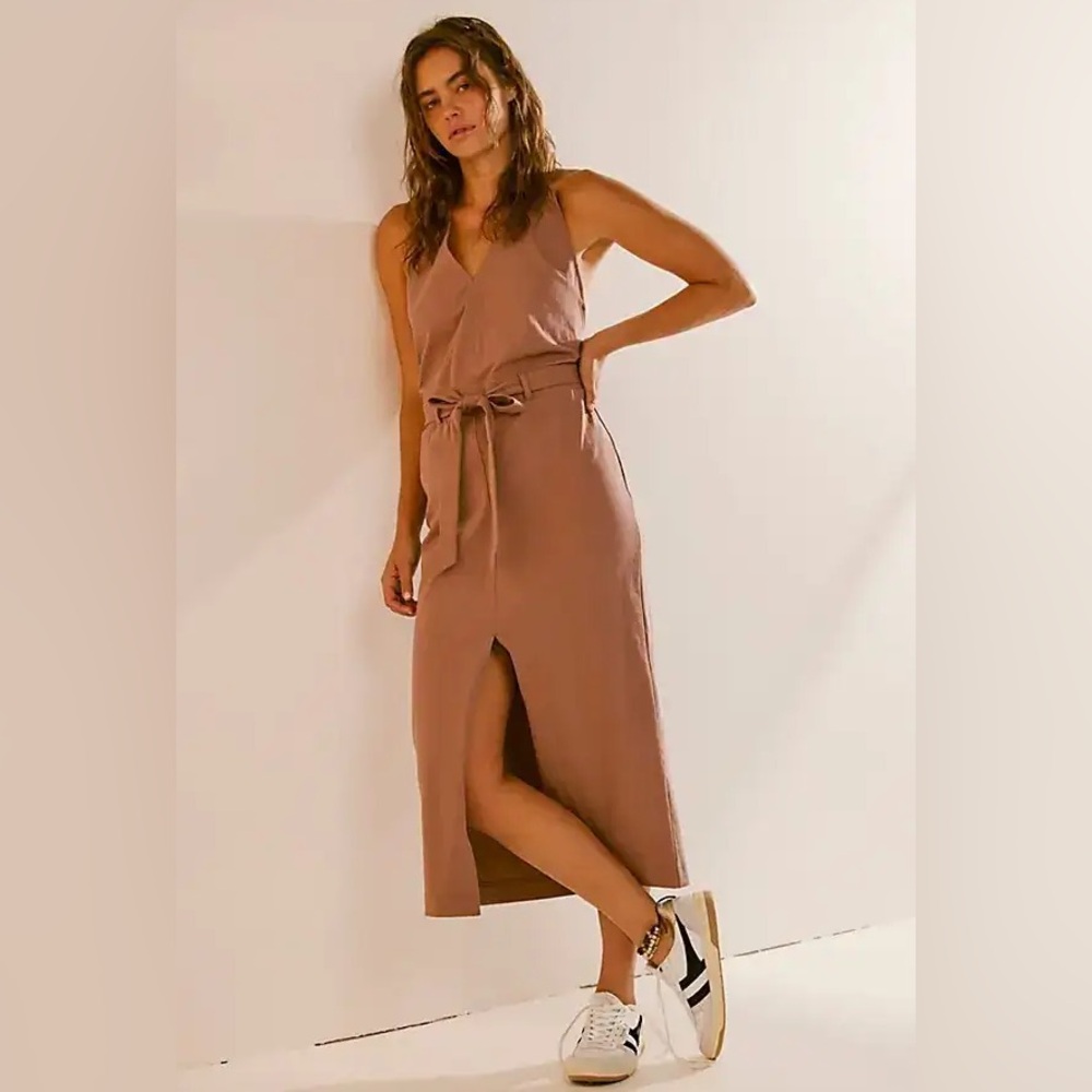 NWT Free People Beach Randi Midi dress in brown